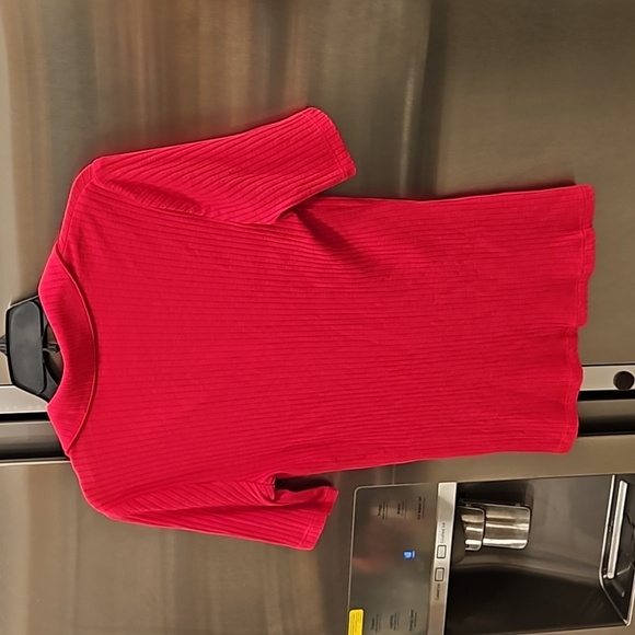 💕TRINA TURK💕 Ribbed Knit Nishi 2 Top ~ Fuchsia Medium M NWT - Picture 3 of 10